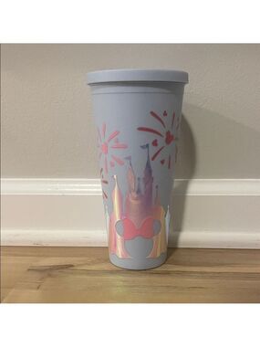Disney Castle Tumbler with Fireworks Design